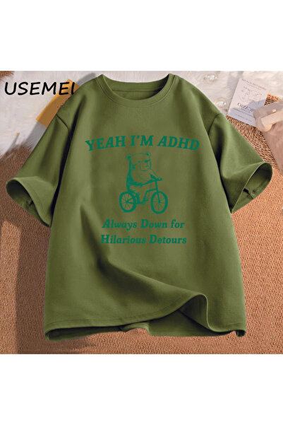 Drippy Unisex ADHD meme sa muškarcima T-shirt - Udobno kroj, Grafički Sa dezn...
