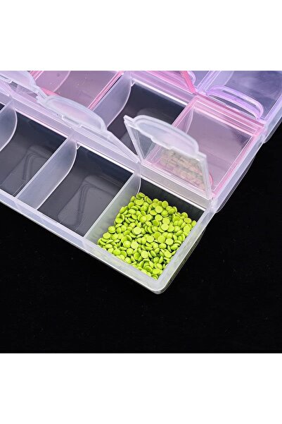 gaman 21 Bölmeli İlaç Saklama Kutusu Mini Organizer Kutu - Mini Boncuk Ayrışt...