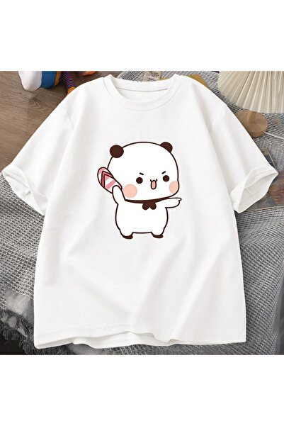 Drippy Tricou drăguț Bubu Throw Flip-Flop pentru bărbați și femei - bumbac, i...