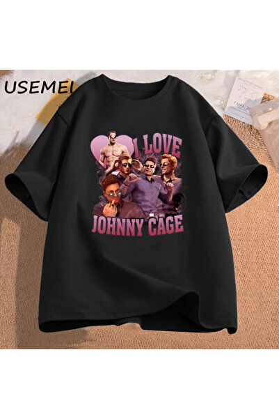 Drippy Johnny Cage Štampano Muška T-shirt - Pamuk, kratki rukav, dizajn video...