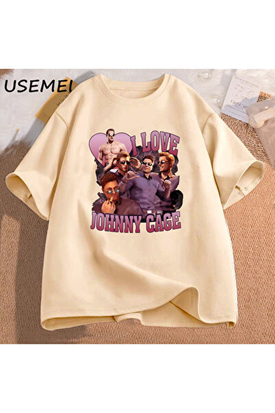 Drippy Johnny Cage Štampano Muška T-shirt - Pamuk, kratki rukav, dizajn video...