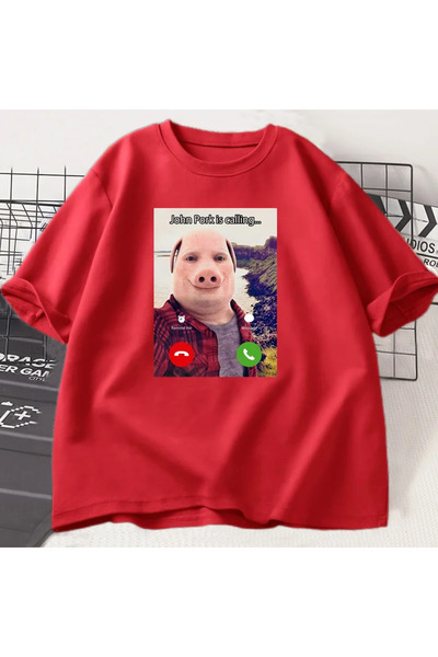 Drippy Джон търси тениска с прасе Забавна графична тениска с дълъг ръкав от п...