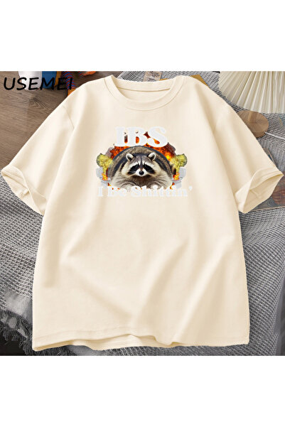 Drippy IBS I'm Shittin' Raccoon majica za muškarce, preživeli bolova u stomak...