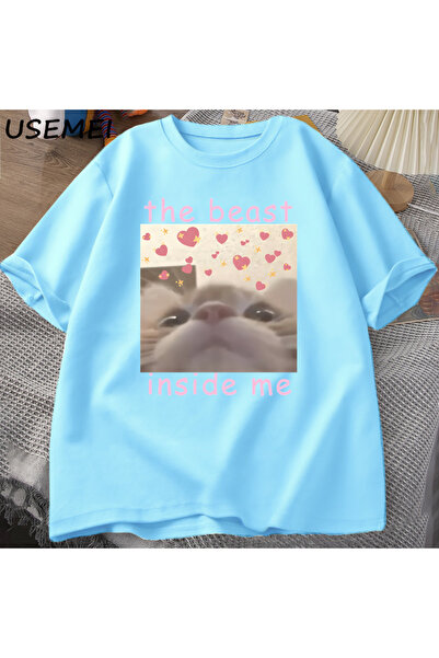 Drippy Zver u meni - Danka Cat Meme majica, nezbrkani dizajn smešnih mačaka z...