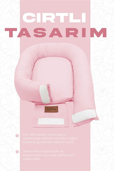 mordesign 0-3 Months Babynest Orthopedic Baby Bed, Mother's Side Baby Bed, Ergonomic Design, Small Deluxe Series