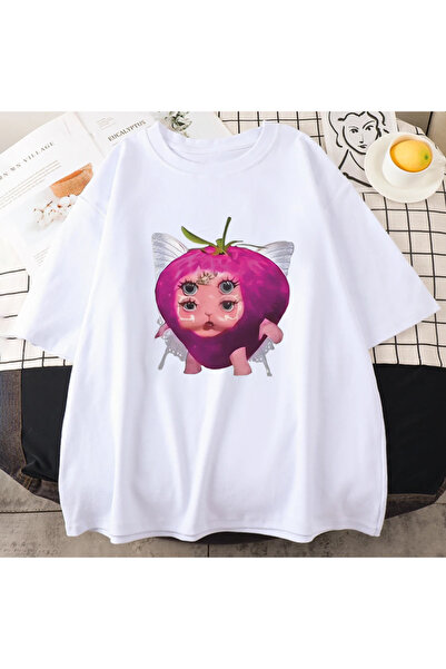 Drippy Мелани Мартинес Кавайи тениска с ягодов мотив - къса, свободна кройка ...