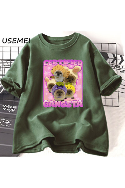 Drippy Sertifikovani Gangsta Funny K mačka Meme T T-shirt za muškarce i žene ...