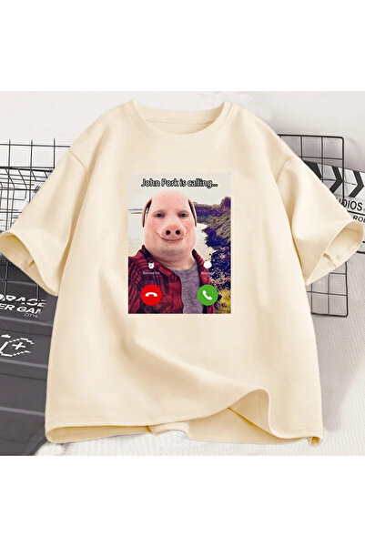 Drippy John porcul caută tricou grafic amuzant Tricou supradimensionat din bu...