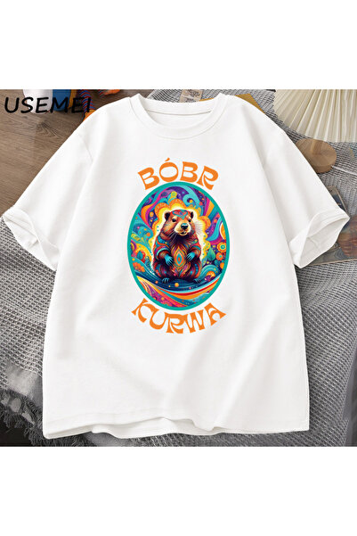 Drippy Gladiator Bóbr Kurwa T-shirt - za muškarce i žene, grafika Pobjede Rim...