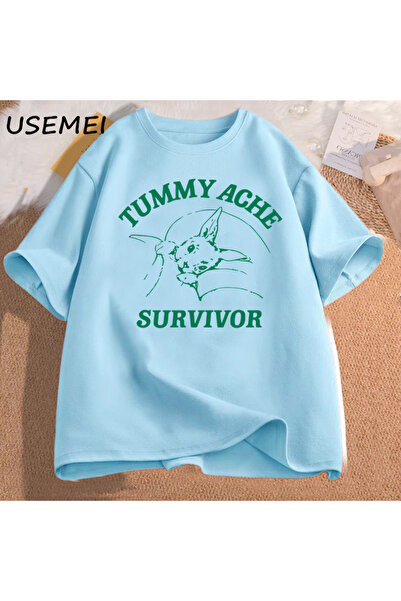 Drippy Survivor Funny Stomach Pain T-shirt - Pamuk paket majica za muškarce i...