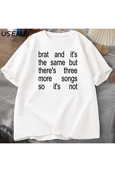 Drippy Charli XCX Brat ve It S Baskılı T-Shirt Kült Klasik T Shirt Kadın Erke...