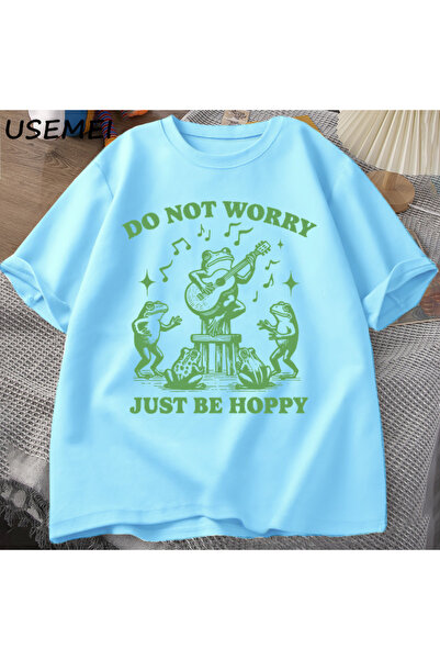 Drippy Ne brini, samo budi vesela žaba T-shirt Muška ležerna Pamuk Smiješna l...