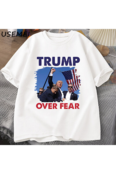 Drippy Tricou unisex Trump Fight - Bărbați vară bumbac mânecă scurtă MAGA imp...