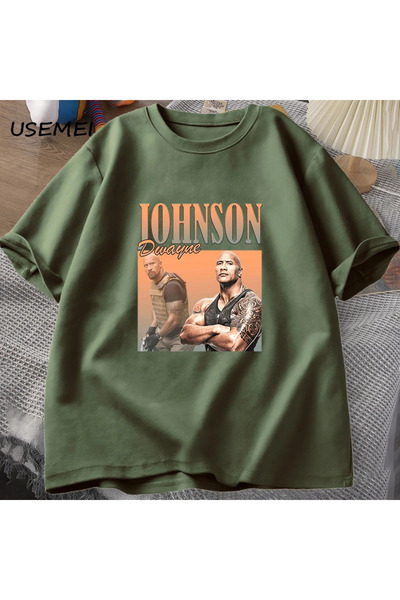 Drippy Dwayne Johnson Harajuku muška majica T-shirt - Rock Hard Sa deznom, kr...