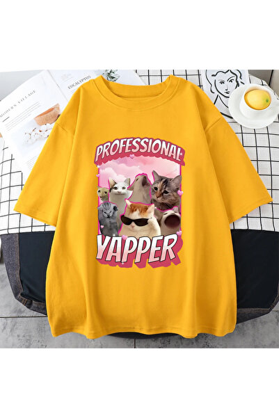 Drippy Muška i ženska profesionalna majica sa smiješnim motivom mačke sa brad...