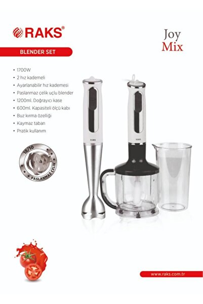 Raks Joy Mix 1700 W Blender Seti