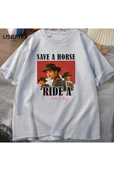 Drippy تي شيرت بيدرو باسكال جرافيك - نمط رعاة البقر، تحت عنوان بابلو إسكوبار،...