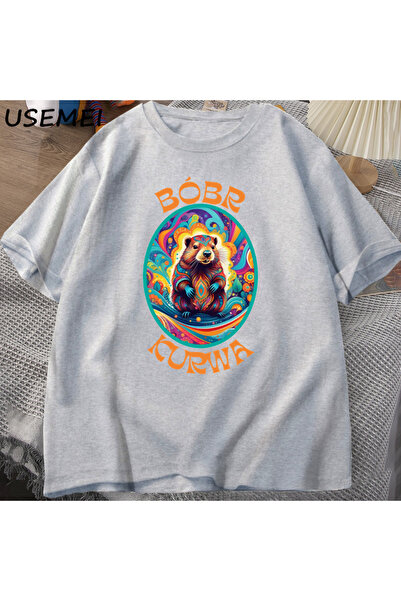 Drippy Gladiator Bóbr Kurwa T-shirt - za muškarce i žene, grafika Pobjede Rim...