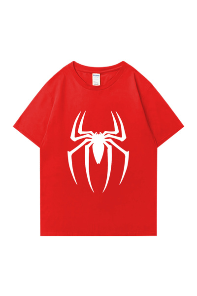 Drippy Sıcak satış örümcek desen baskı t-shirt erkek kadın pamuk kısa kollu t...