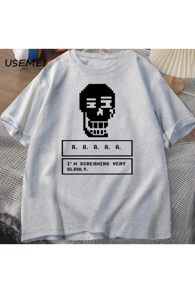 Drippy Undertale Game Skull - Ανδρικό κοντομάνικο μπλουζάκι Streetwear