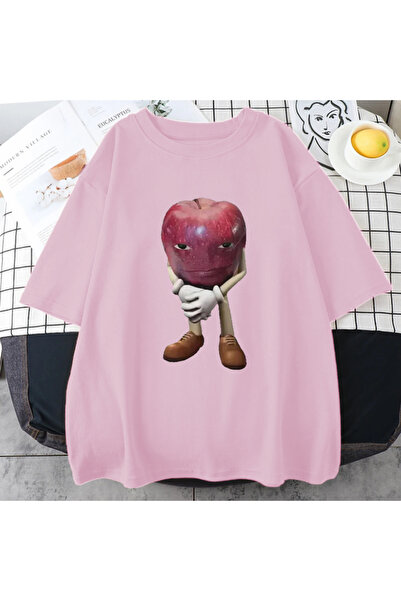 Drippy Vintage Apple tasarım grafik T Shirt erkek kadın komik Y2K T-shirt Hip...