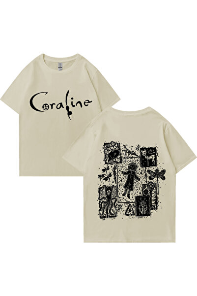 Drippy Coraline Film Grafik vintage T Erkek Kadın Moda vintage streetwear Büy...