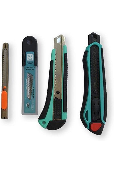 Taimi Cutter Multi-Purpose Retractable  Snap-Off Stainless Steel Blades