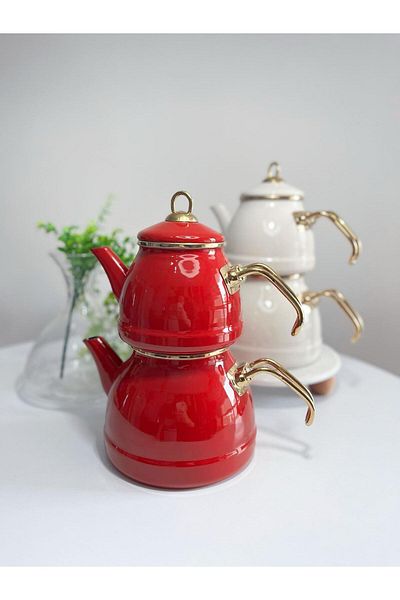 Bondy 3 Pieces Vintage Enamel Tea Rack Set