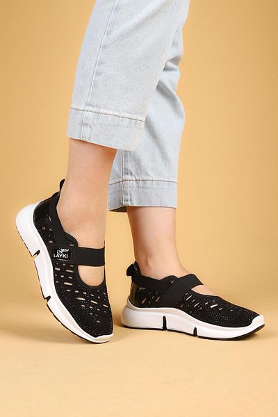 layki Black Riva Summer Walking Shoes