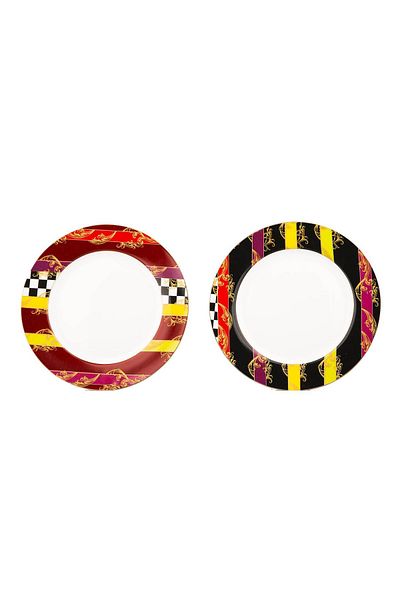 Lucky Art Saffronia 6-Piece Bonnet Dessert Plate Set - Lyeg 181