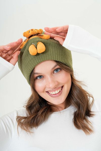 MAMAYAGA Unisex Bear Sports Stylish Design Gift Baby Blue Beret