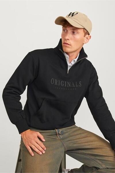 Jack & Jones 12262816 Jorfrederıksberg Sweat Quarter Zıp Erkek Sweatshirt