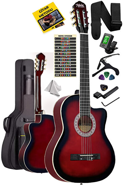 Midex MGX-100RD-BAG Üst Seviye Klasik Gitar 4/4 Sap Ayarlı