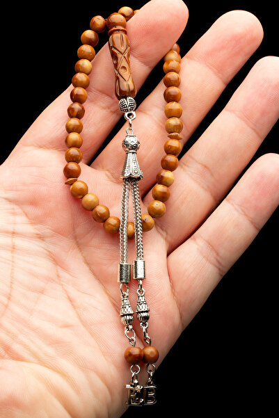 OTTOTESBİH Men's Gift Letter Tassel 6mm Tiny Size Kuka Rosary