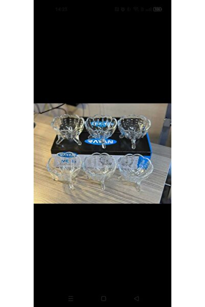 kurt41 طقم أوعية زجاجية بأرجل مكونة من 6 قطع - وعاء للوجبات الخفيفة للإطعام و...