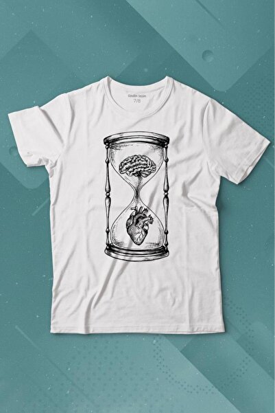 Kendim Seçtim Pješčani sat Srce Mozak Ljubav Logika Štampano Majica Dete T-shirt