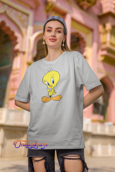 yombaa Tweety Printed Oversize T-Shirt