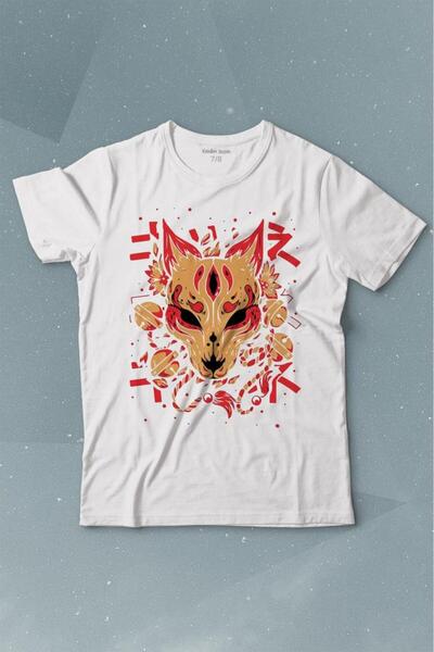 Kendim Seçtim Kitsune maska japanska kultura Štampano majica za decu T-shirt