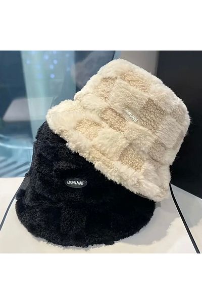 JACA Unisex βελούδινο μπεζ καπέλο με κουβά