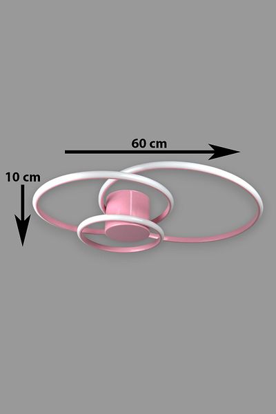 LEGACY Sole Modern Design Pink Color Living Room - Children's Room - Hall White Led 3-Piece Chandelier