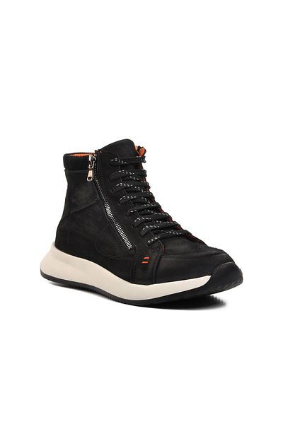AYAKMOD Μαύρα ανδρικά μποτάκια Nubuck
