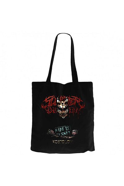 Z zepplin Slaughter to Prevail Kostolom Black Zippered Cloth Bag Gabardine