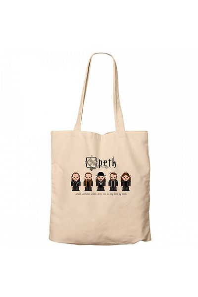 Z zepplin Opeth Group Animation Cream Zippered Cloth Bag Gabardine