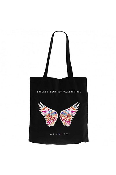 Z zepplin Bullet for My Valentine Gravity Μαύρη υφασμάτινη τσάντα με φερμουάρ Gabardine