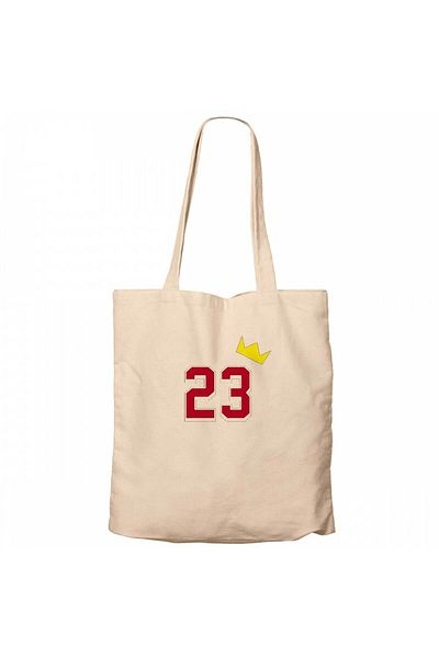 Z zepplin Michael Jordn 23 King Cream Zippered Cloth Bag Gabardine