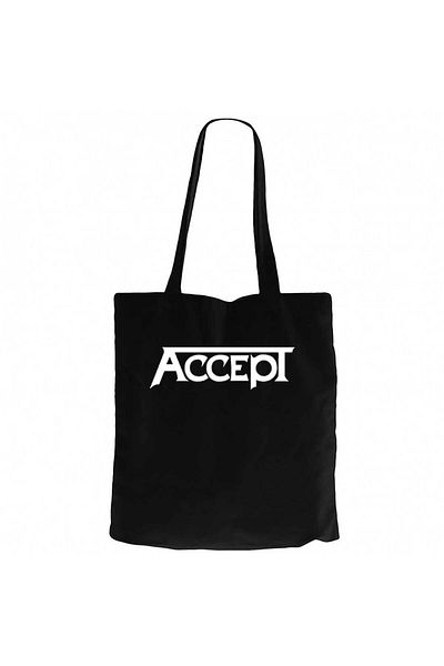 Z zepplin Accept Classic Logo Black Canvas Tote Bag