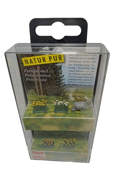 Busch 1:87 Ho Tulip and Daisies (Miniature Ready Model Product)