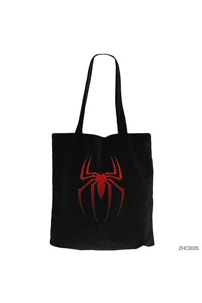 Z zepplin Spiderman Suit Black Zippered Cloth Bag Gabardine