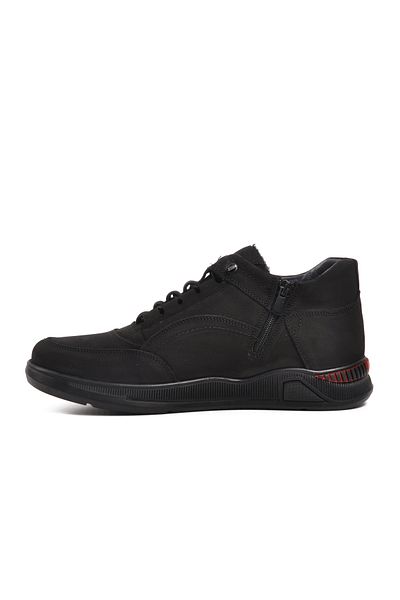 AYAKMOD Μαύρα ανδρικά μποτάκια Nubuck