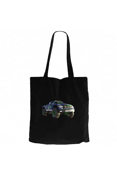 Z zepplin Off Road Race Car Black Canvas Tote Bag